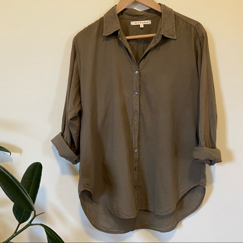 Green Xirena Button Down Beau Shirt - S